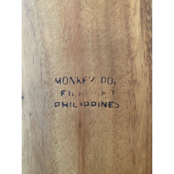 Vintage Filkcraft Monkey Pod Wooden Square Trays Philippines - Picture 11 of 11